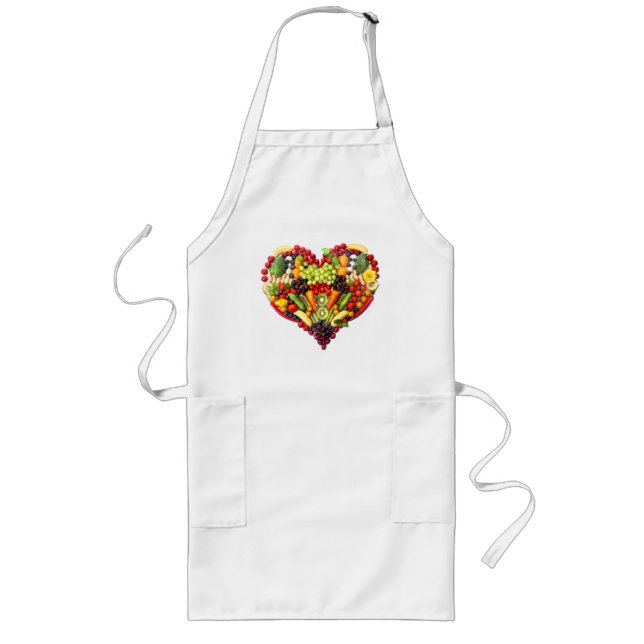 VEGAN LOVE -  your Heart Long Apron (Front)