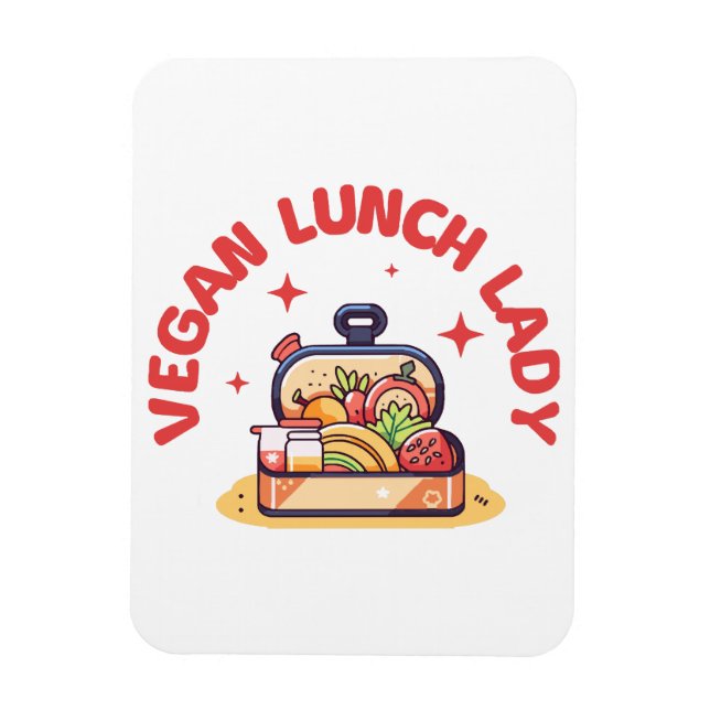 VEGAN LUNCH LADY’S MAGNET (Vertical)