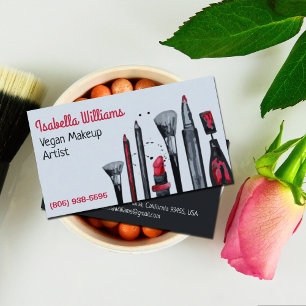 Vegan Makeup Artist Business Card