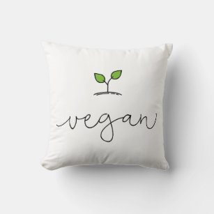 Vegan Minimalistic Custom Background Colour Cushion