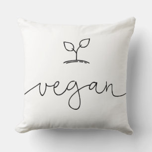 Vegan Minimalistic Custom Background Colour Cushion