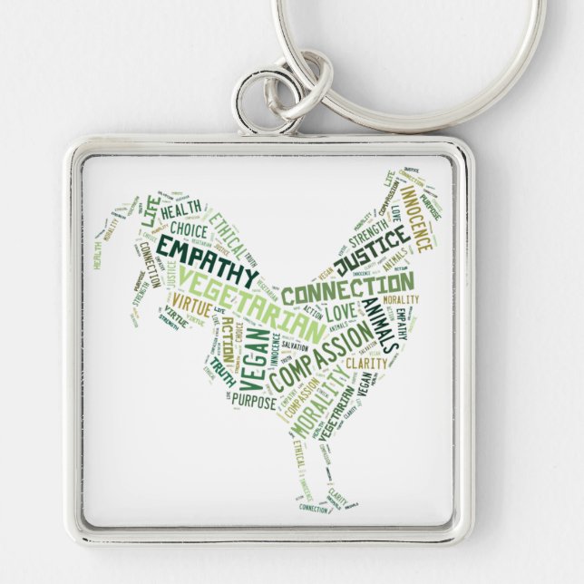 Vegan Mosaic Key Ring (Front)