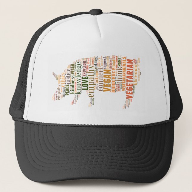 Vegan mosaic trucker hat (Front)