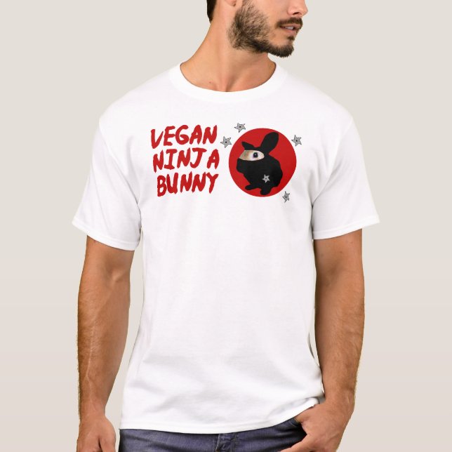 Vegan Ninja Bunny T-Shirt (Front)