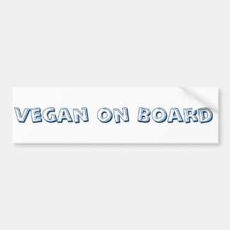 Vegan on Board Bumper Sticker