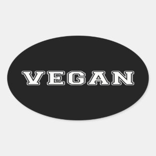 Vegan Oval Sticker
