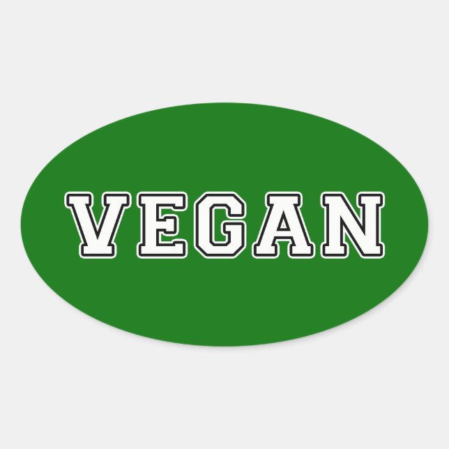 Vegan Oval Sticker (Front)