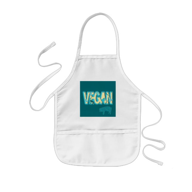 Vegan paper cut-out kids apron (Front)