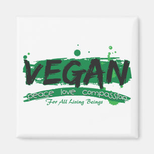 Vegan Peace Love Compassion Magnet