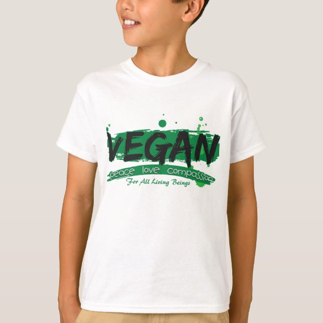 Vegan Peace Love Compassion T-Shirt (Front)