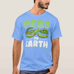 Vegan Peas On Earth Funny Vegetarian Vegan for Men T-Shirt