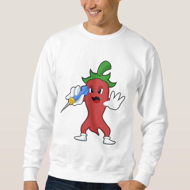Vegan Pepper at Darts with Dart.PNG Sweatshirt (Front)