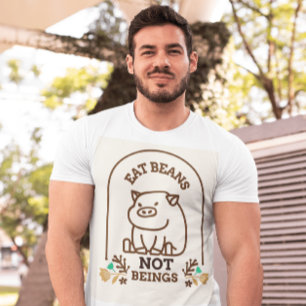 VEGAN PIG T-SHIRTS VEGETARIAN TEES
