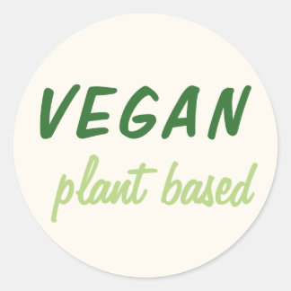 Vegan Plant Based Food Label Sticker