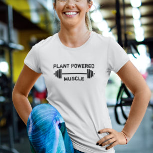 Vegan Plant Powered Muscle Weights Vegetarian T-Shirt