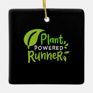 Vegan - Plant Powered Runner Ceramic Ornament