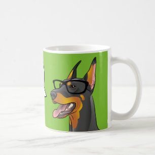 VEGAN! Pop Art Geek Dog Hipster Doberman mug