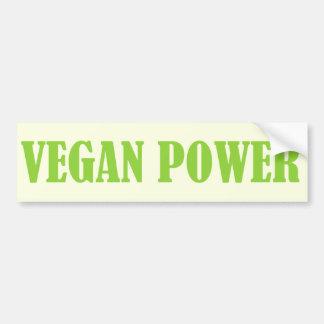 VEGAN POWER bumper sticker
