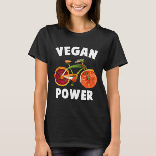 Vegan Power Funny Veggie Bike Vegan Lover T-Shirt