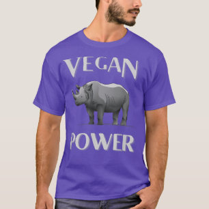 Vegan Power Rhino Gym Workout Tee For Vegans And V