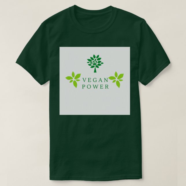VEGAN POWER stickers T-Shirt (Design Front)
