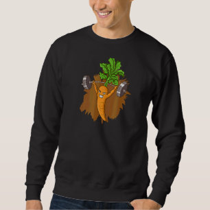 Vegan Power Vegetarian Plant Carrot Bodybuilding W Sweatshirt