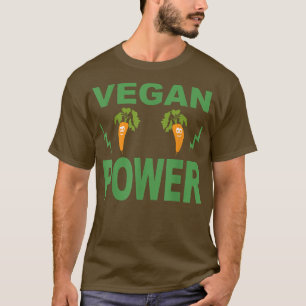 Vegan Power Vegetarian Plant Carrot Bodybuilding W T-Shirt