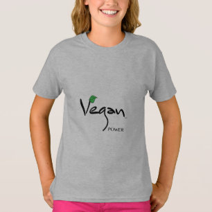 Vegan Power with Green Leaf Cool T-Shirt