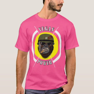 Vegan Power Workout Muscle Gorilla Bodybuilding T-Shirt