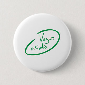 Vegan products 6 cm round badge
