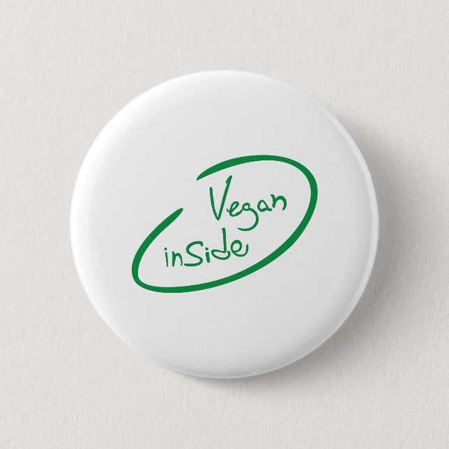 Vegan products 6 cm round badge (Front)