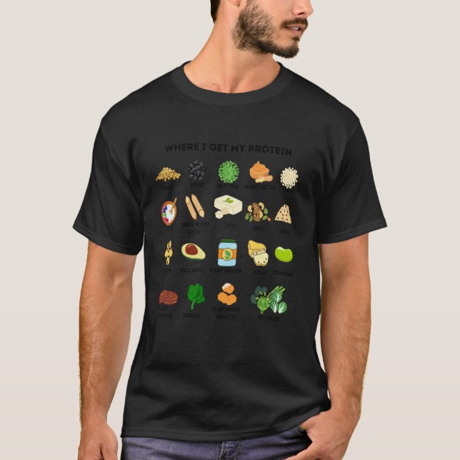 Vegan Protein Sources T-Shirt (Front)