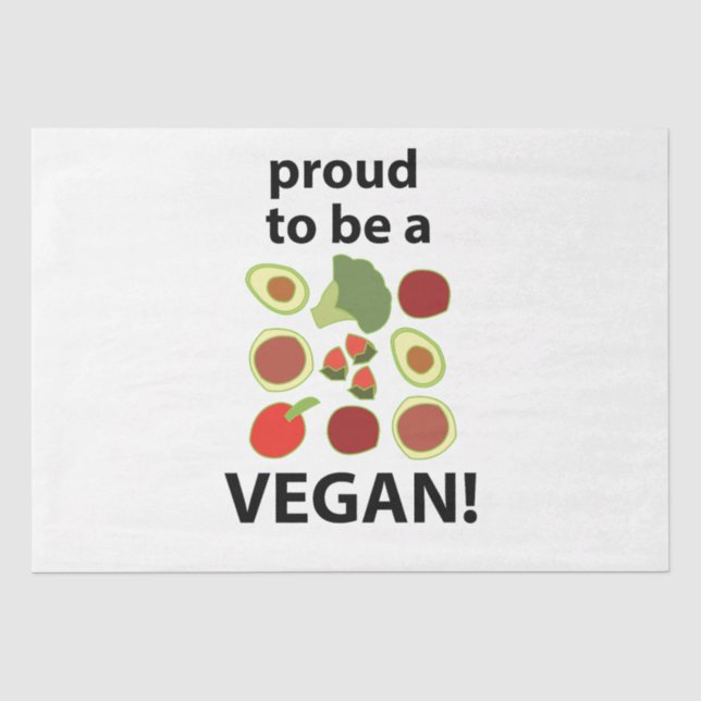 Vegan Proud To Be A Vegan Tissue Paper (Front)