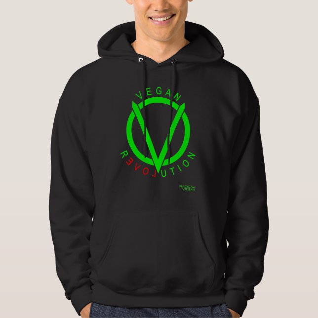 Vegan Revolution Hoodie: by conRADICAL VEGAN Hoodie (Front)
