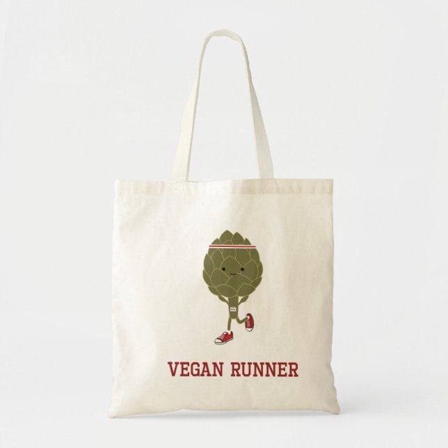 Vegan Runner Artichoke Tote Bag (Front)