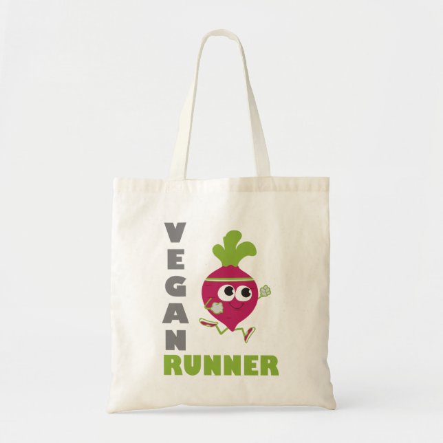 Vegan Runner - Beet Tote Bag (Front)