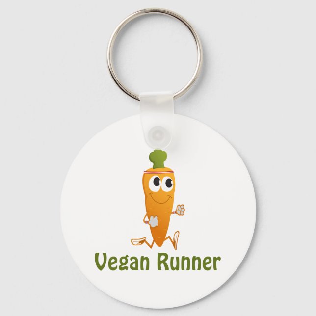 Vegan Runner - Carrot Key Ring (Front)