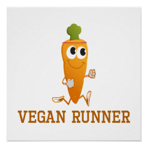 Vegan Runner Carrot Poster