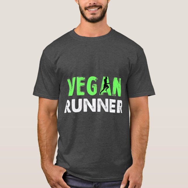 Vegan Runner  for Male Vegan Athlete T-Shirt (Front)