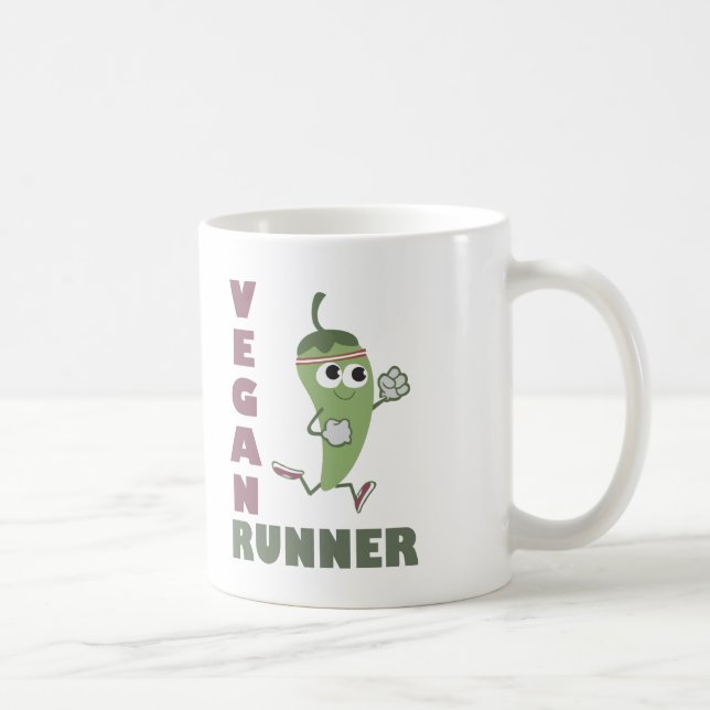 Vegan Runner - Running Pepper Coffee Mug (Right)
