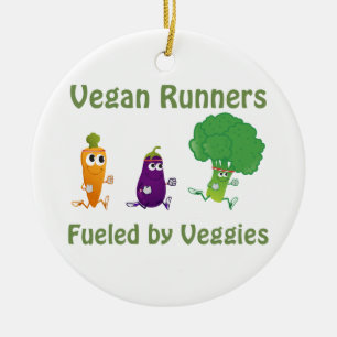 Vegan Runners - Fuelled By Veggies Ceramic Tree Decoration