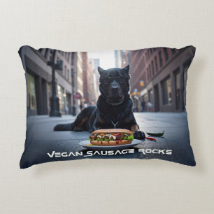 VEGAN SAUSAGE ROCKS - FUN DECORATIVE CUSHION