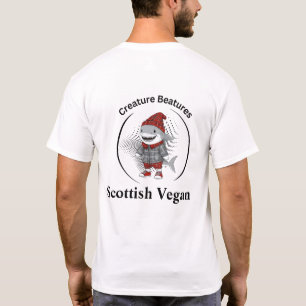 vegan shark in scottish tartan disguise T-Shirt