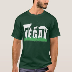 Vegan Silhouette Veggie Cow Pig Premium  T-Shirt