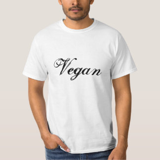 Vegan Slogan. Black and White. Custom T-Shirt