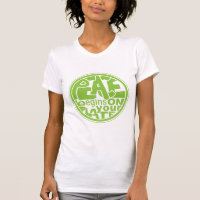 Vegan Slogan Peace Begins On Your Plate