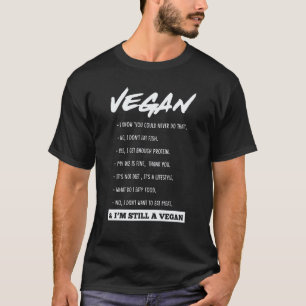 Vegan Statement Vegetarian Vegetables Organic Food T-Shirt