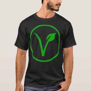 Vegan Symbol Go Vegan Vegetarian Veganism Animal R T-Shirt