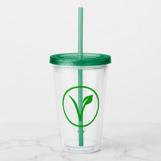 Vegan Symbol Vegetarian Veganism Animal Rights Acrylic Tumbler
