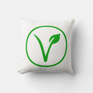 Vegan Symbol Vegetarian Veganism Animal Rights Cushion